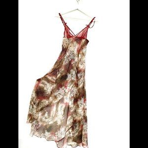 NWOT Luxury Floral Animal Print Sheer Babydoll Lingerie Sz S